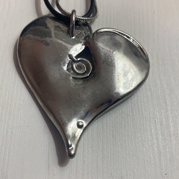 Turquoise Heart Statement Necklace - Picture 4 of 5